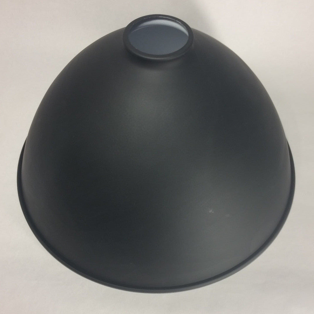 2 1/4" X 12" Satin Black Industrial Style Metal Dome Pendant Lamp Shade #IS353BK