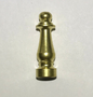 New 1 1/2" Column Style Unfinished Brass Lamp Finial, 1/4-27F Tap, #BF950