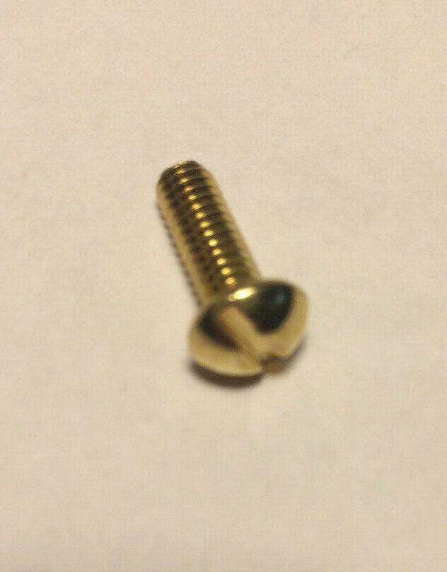 New Lot Of 10 Steel 1/2" Long Brass Plated Finish Canopy Screws 8/32 Thread #885 - Stone Door Lamps