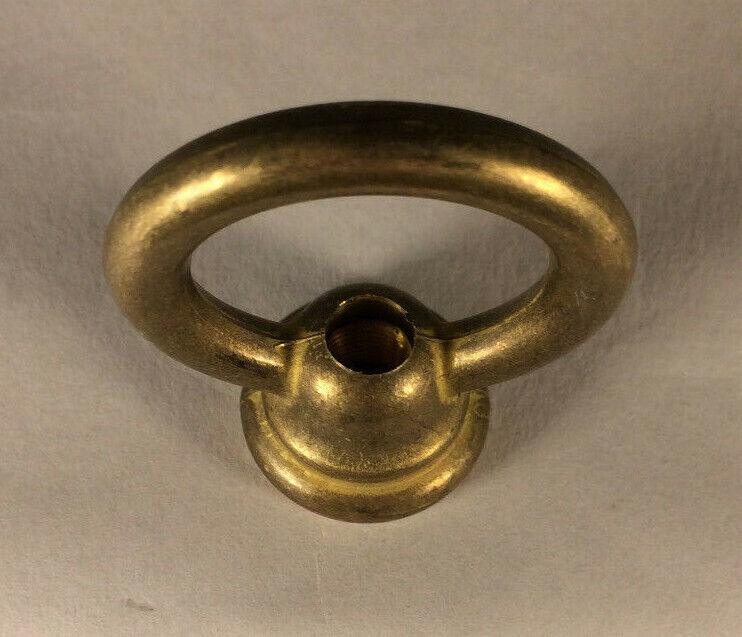 New 1 3/4" Unfinished Cast Brass Loop Lamp Part With Wire Way, 1/8F Tap #BL968U - Stone Door Lamps