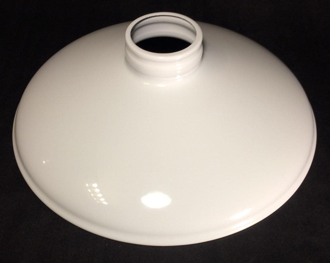 Metal Cone Lamp Light Shade Pendant 2.25 X 10 White Porcelain Industrial Style - Stone Door Lamps