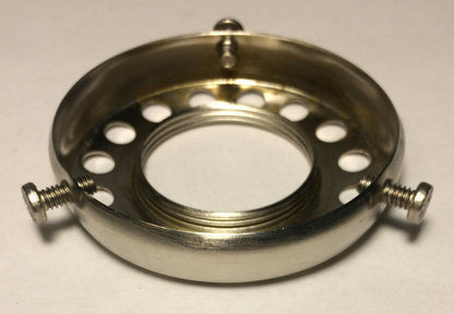 New 2 1/4" Fitter Screw-on Brass Uno Shade Holder Satin Nickel Finish #SHH86SN