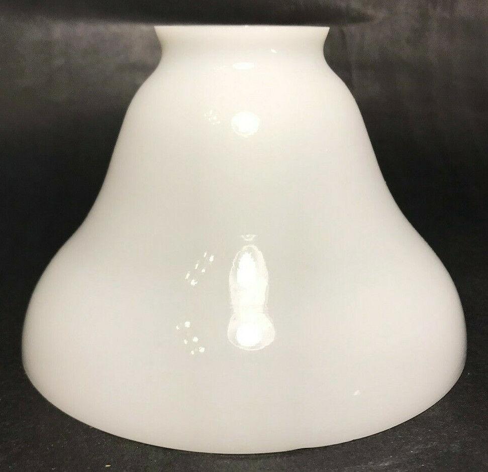 New Opal White Glass Bell Shaped Fixture Shade, 2 1/4" Fitter, 6" Wide, #FS451 - Stone Door Lamps