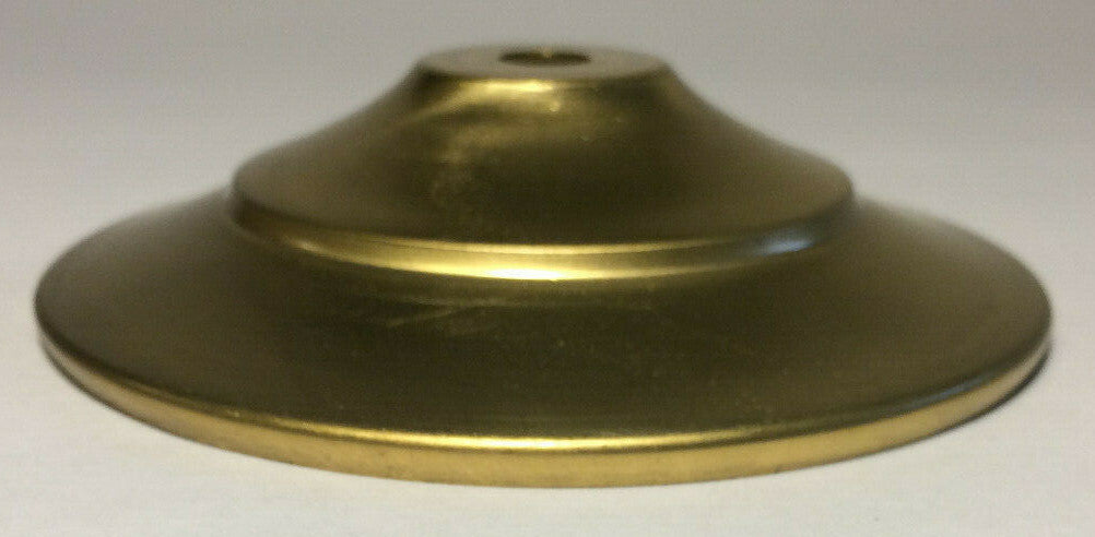 New 4 1/4" Solid Spun Brass Vase Cap, Lamp Cap, Unfinished Brass, 1/8 IP VC612U
