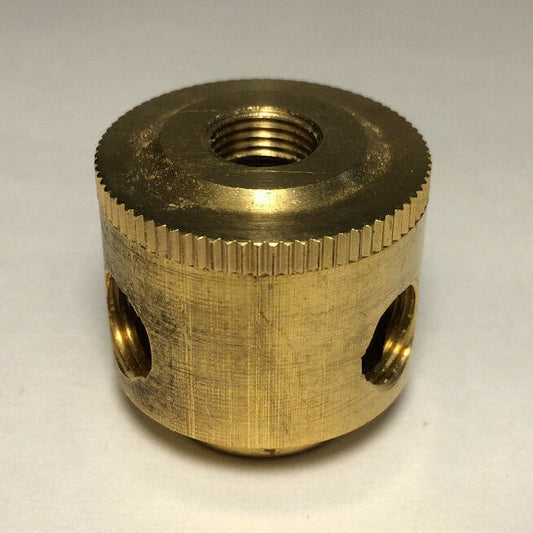 New Turned Brass 2 Pc. Cluster Lamp Body, 3 Light, 1/8F Tap, Unfinished #CB456