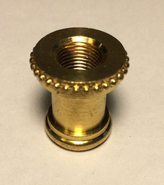 New Unfinished Turned Brass Neck Lamp Part 1/8F Tap, 7/8" Ht. #BN946U
