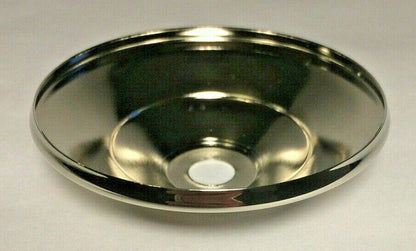 New 2 1/4" Polished Nickel Finish Spun Brass Vase Cap, Lamp Cap, 1/8 IP #VC604N - Stone Door Lamps