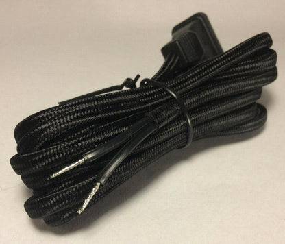 New 8 ft. Black Rayon Parallel Lamp Cord Set With Molded Plug, 18/2 SPT - 1 #CS874 - Stone Door Lamps