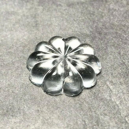 New 1" Clear Glass Pressed Rosette, Chandelier Prism Crystal Part, 2 Holes #753 - Stone Door Lamps
