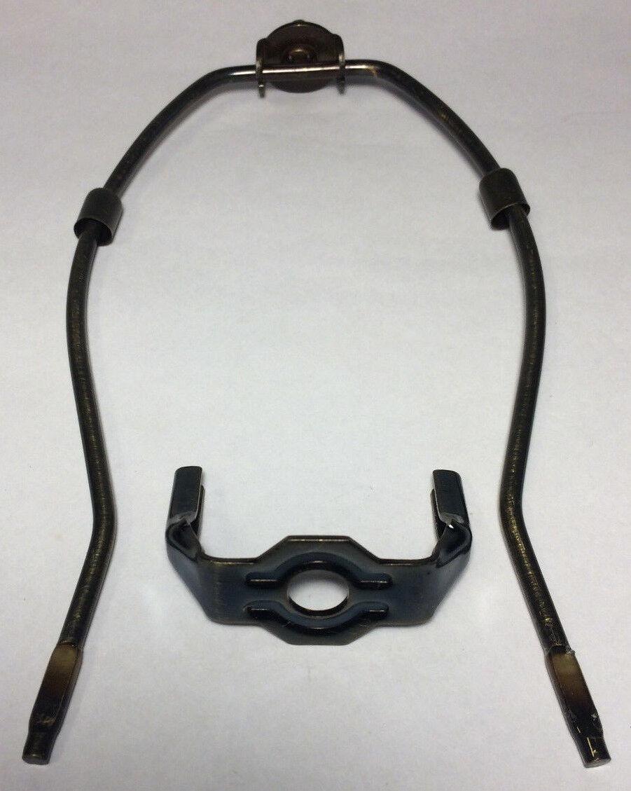 New 8" Brass Lamp HARP Shade Holder w/Base for Lamp Repair Antique Bronze Finish - Stone Door Lamps