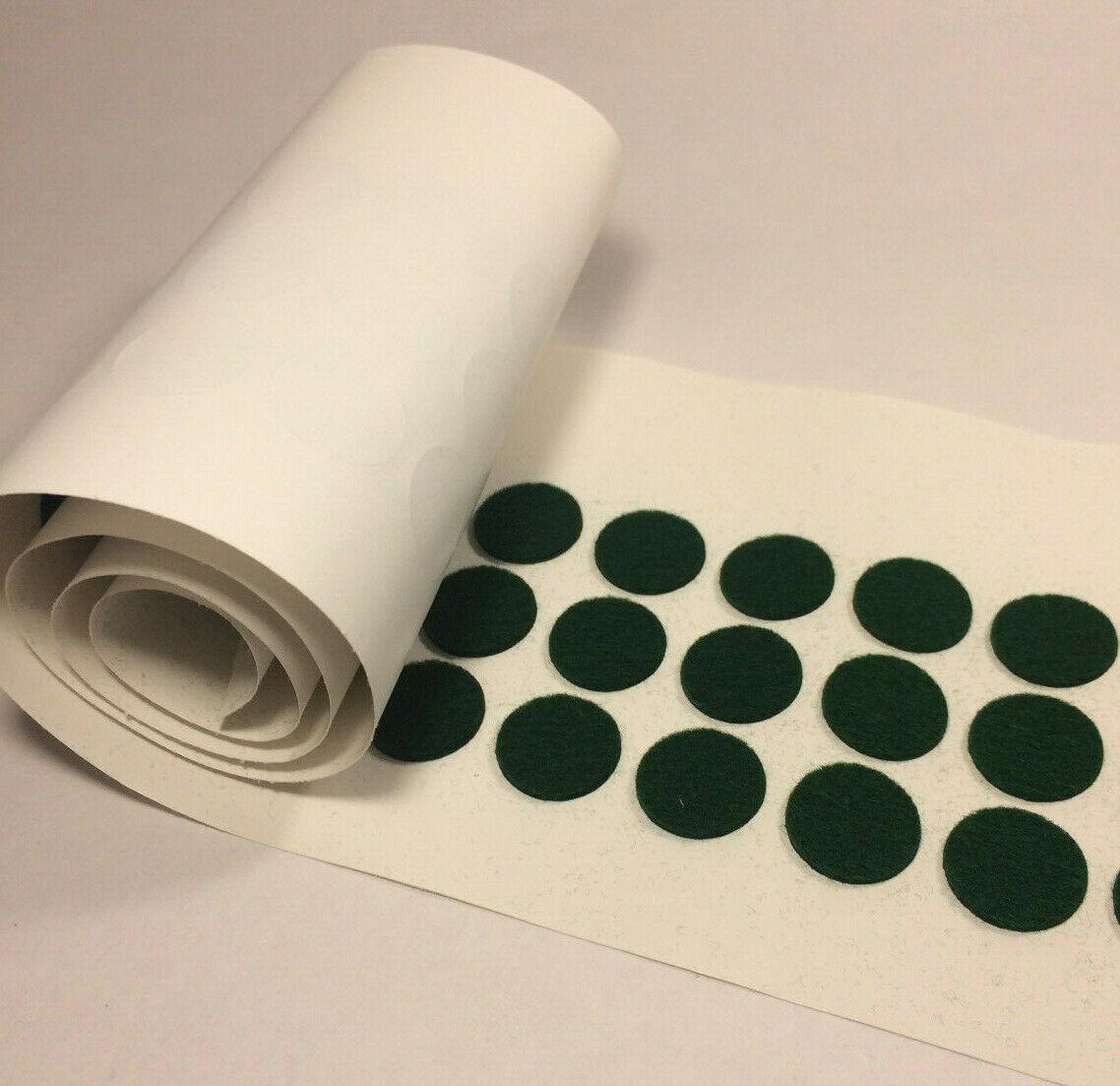New Lot of 100, 3/4" Green Felt Dots W/ Adhesive Backs For Lamps, Etc. #100GF199 - Stone Door Lamps