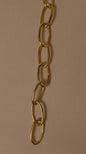 New 3' Brass Plated 10 Gauge Steel Chandelier Fixture Oval Lamp Chain #FC995 - Stone Door Lamps