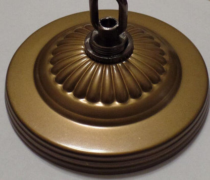 5 1/4" Solid Brass Canopy Kit With 3' Chain Antique Brass Finish With Loop #836A - Stone Door Lamps