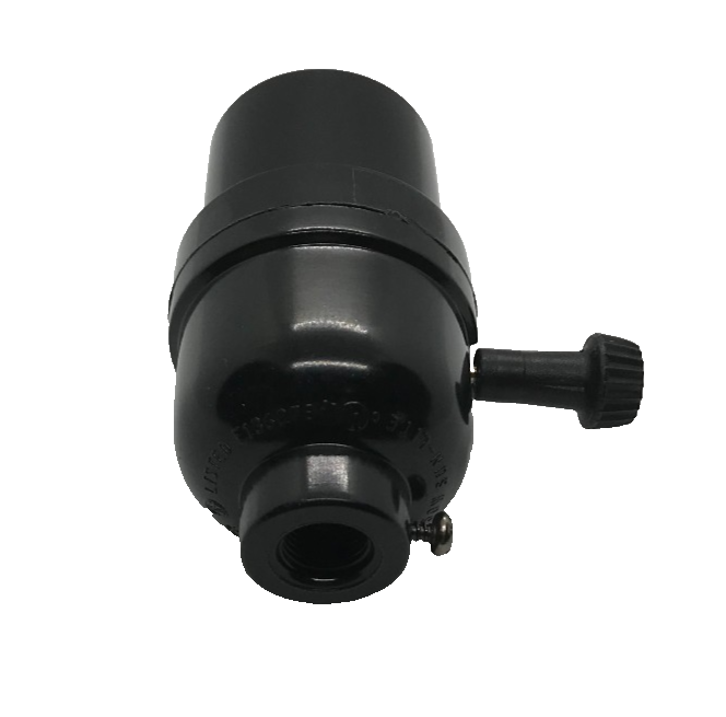 New Phenolic On/Off Turn Knob Lamp Socket, Medium Base (E26) No Uno Thread SO673
