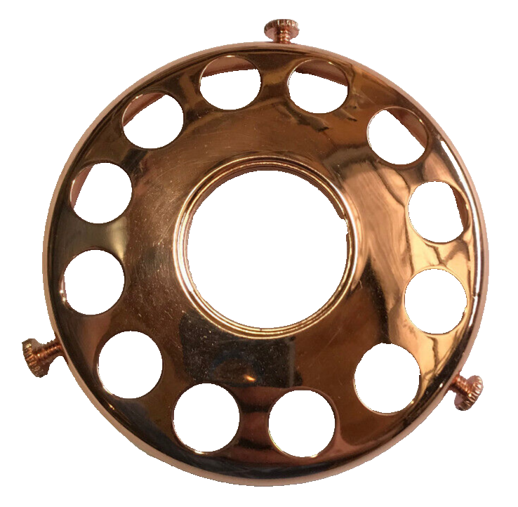 New 3 1/4" Fitter Screw On Uno Shade Holder, Polished Copper Finish #SH727C