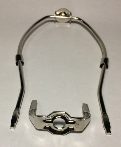 New 9 1/2" Nickel Finish Lamp HARP Shade Holder w/Base for Lamp Repair  #HAR59N