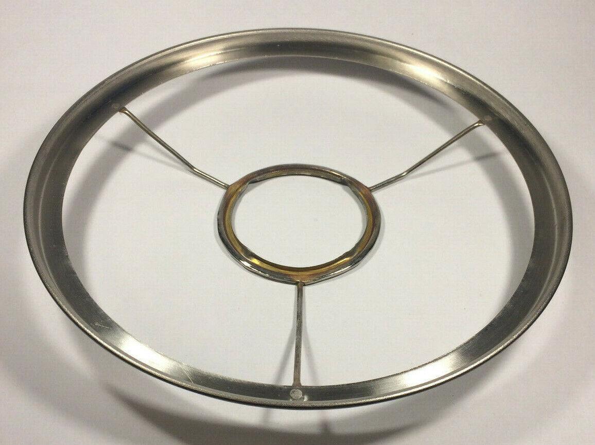 New 10" Solid Brass Rayo & Central Draft Burner Shade Ring Holder, Nickel Plated - Stone Door Lamps