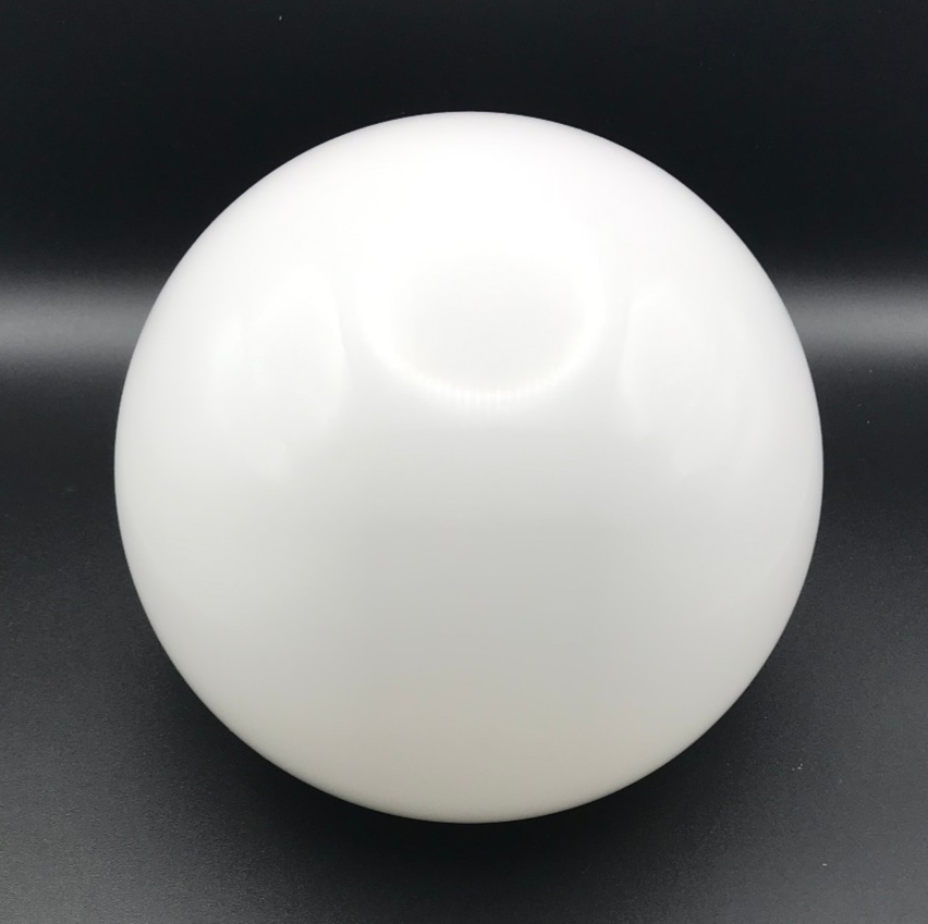 New 5" Clear Over Opal White Glass Neckless Ball Pendant Shade, 3" Top Opening