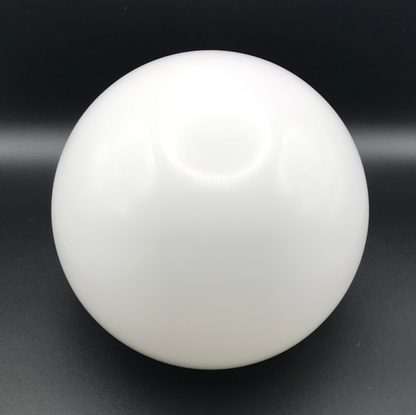 New 5" Clear Over Opal White Glass Neckless Ball Pendant Shade, 3" Top Opening