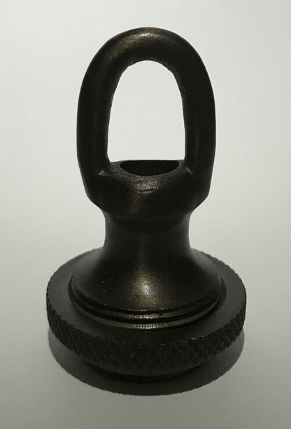 New 1 3/4" Antique Bronze, Brass Screw Collar Loop For Canopy W/ Wire Way, 1/4F - Stone Door Lamps