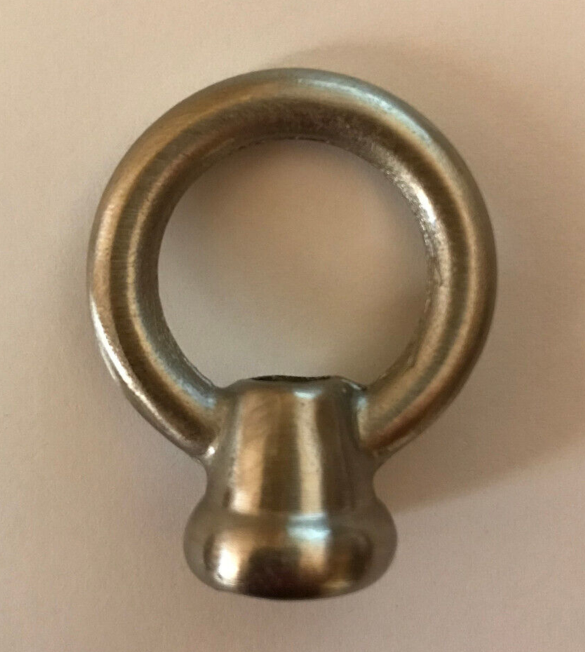 New 1 1/2" Cast Brass Loop With Wire Way, Satin Nickel Finish 1/8F Tap (3/8")