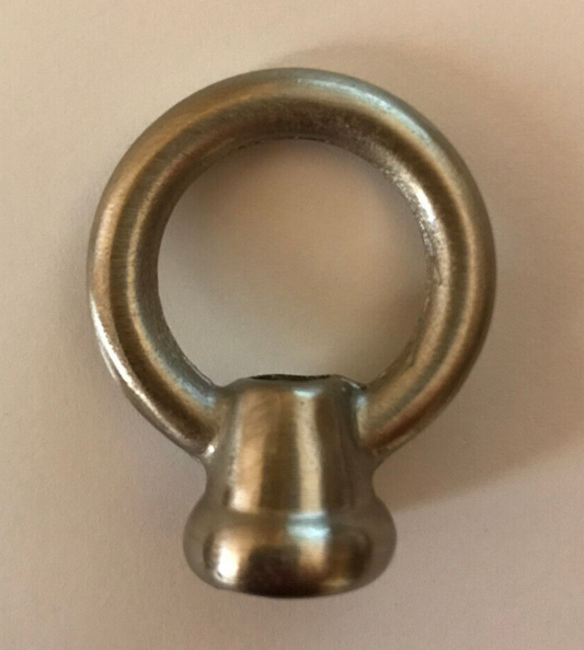New 1 1/2" Cast Brass Loop With Wire Way, Satin Nickel Finish 1/8F Tap (3/8")