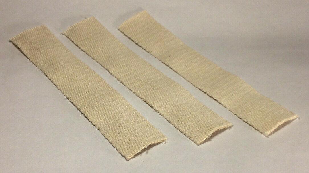 New 3 - pack Oil Lamp Wick For #3 Burner 1.5" x 8" Long Flat Cotton, USA Made,#914 - Stone Door Lamps