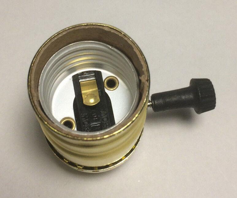 New Regular On Off Turn Knob Lamp Socket for standard size Light Bulbs #SO345 - Stone Door Lamps