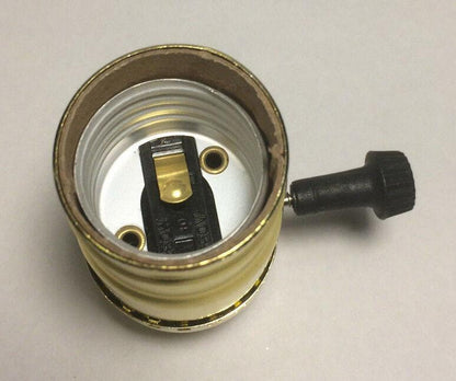 New Regular On Off Turn Knob Lamp Socket for standard size Light Bulbs #SO345 - Stone Door Lamps