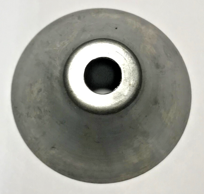 New 15/16" Tall Unfinished Steel, Cone Shaped Lamp Socket Cup, 2 9/16" O.D.