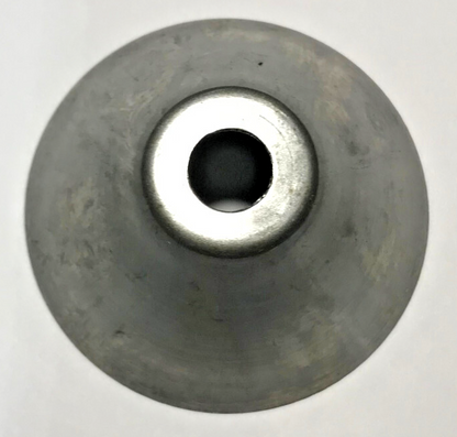New 15/16" Tall Unfinished Steel, Cone Shaped Lamp Socket Cup, 2 9/16" O.D.