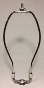 New 11 1/2" Nickel Finish Lamp HARP Shade Holder w/Base for Lamp Repair  #HAR63N