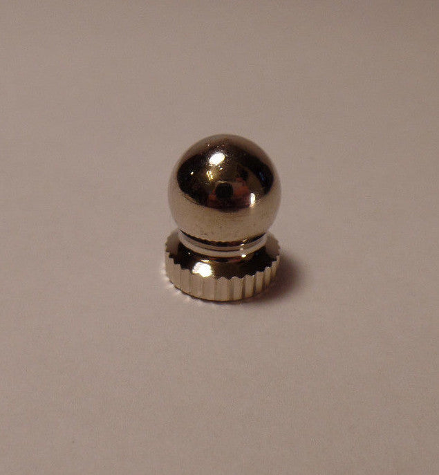 New Small Nickel Plated Knob Finial For Standard Lamp Harps, 9/16" ht. #NF958N