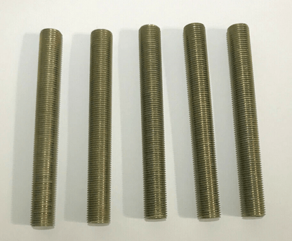 Lot Of 5, 2 3/4" ,1/8 IP Zinc Plated Steel Lamp Nipples 3/8" O.D. Rust Resistant - Stone Door Lamps