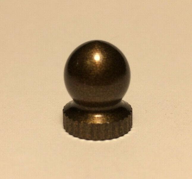 New Small Antique Bronze Knob Finial For Standard Lamp Harps, 9/16" ht. #BF958B - Stone Door Lamps