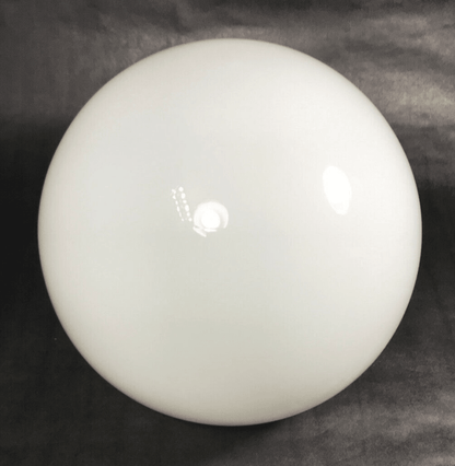 New 8" White Opal Glass Neckless Ball Pendant Shade, 4" Top Opening, USA, #BS856 - Stone Door Lamps