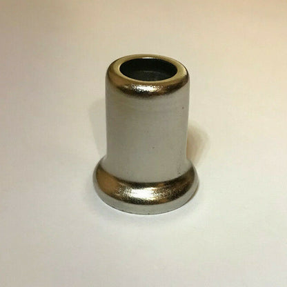 New Nickel Plated Stamped Steel Lamp Neck, 1/8IP (3/8") Slip, 1" Ht., #NN963N