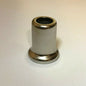 New Nickel Plated Stamped Steel Lamp Neck, 1/8IP (3/8") Slip, 1" Ht., #NN963N