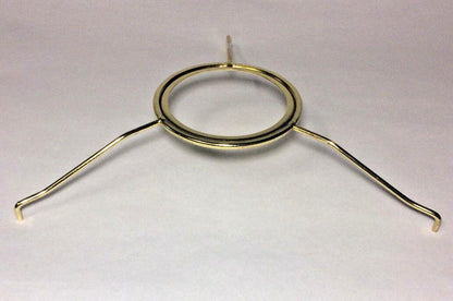10" Fitter Brass Plated Tripod Shade Holder For Central Draft, Rayo Burners 716 - Stone Door Lamps