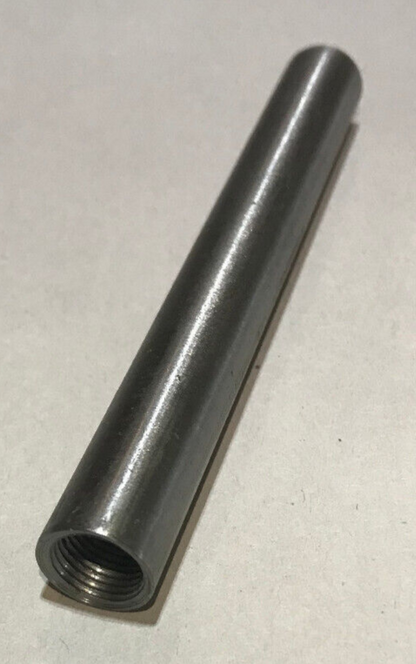 New 5" Brushed Steel Female Threaded Lamp Pipe, Rod, 1/8F Tap (3/8") #SP219S
