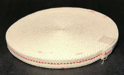 New 7/8" Wide, Cotton Wick w/ Red Stripe For Dietz Lantern, Sold By Yard #WY931 - Stone Door Lamps