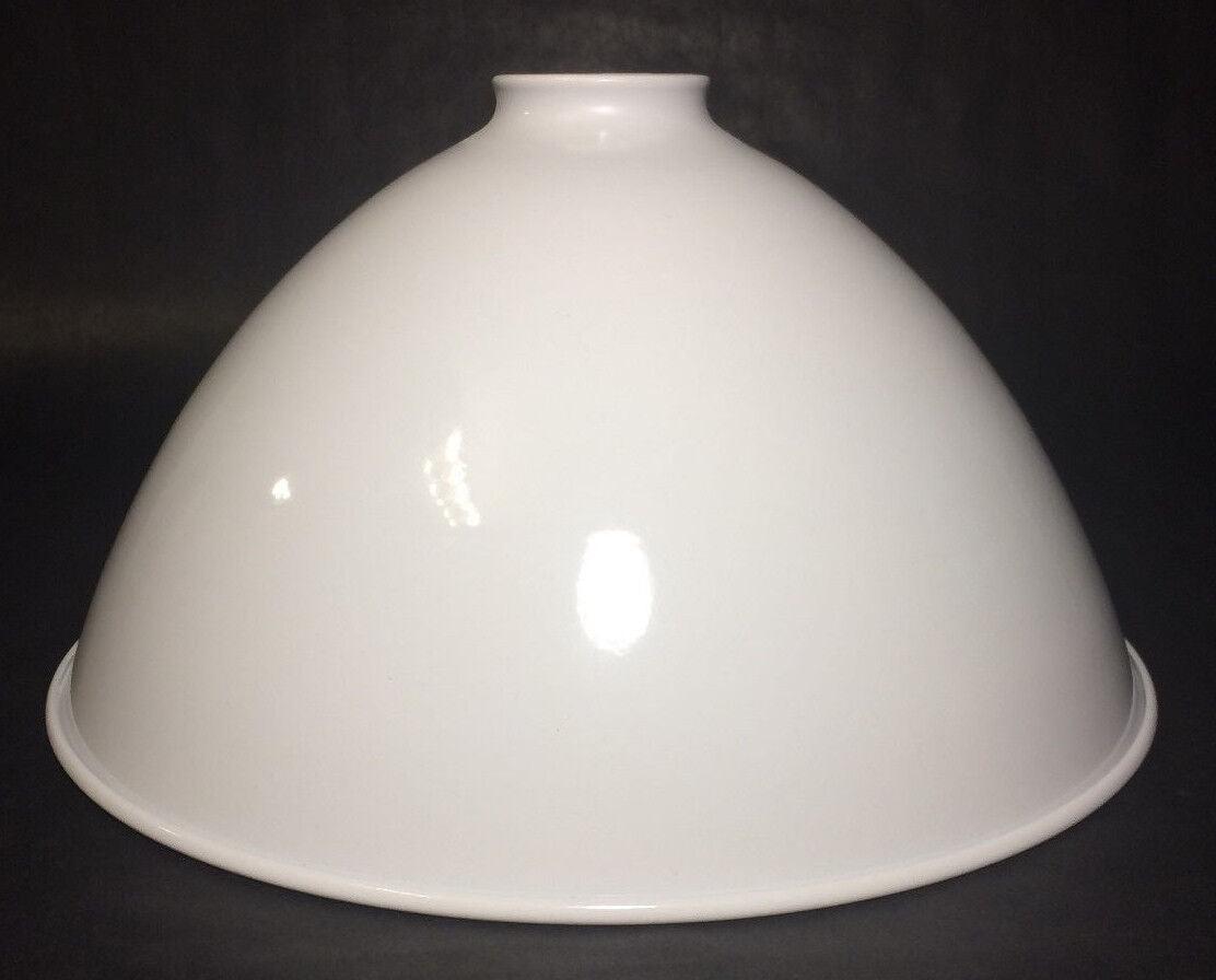 2 1/4" X 12" White Enamel Industrial Style Metal Dome Pendant Lamp Shade #IS353W - Stone Door Lamps