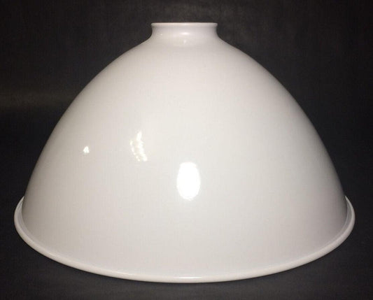 2 1/4" X 12" White Enamel Industrial Style Metal Dome Pendant Lamp Shade #IS353W - Stone Door Lamps