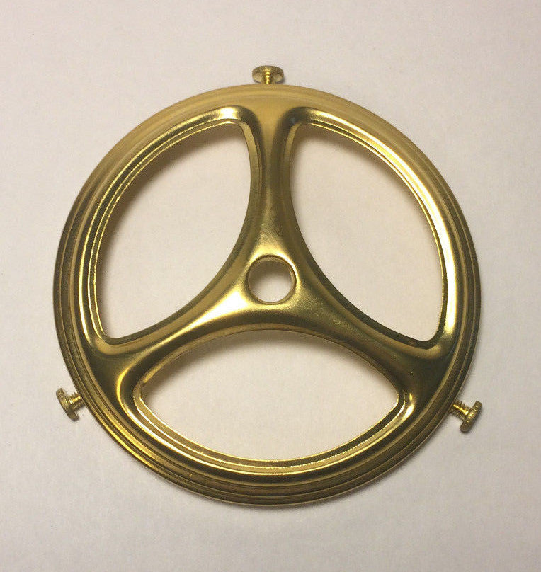New 5" Fitter Unfinished Stamped Brass Shade Holder w/ 3 Set Screws, 1/8 IP #75U