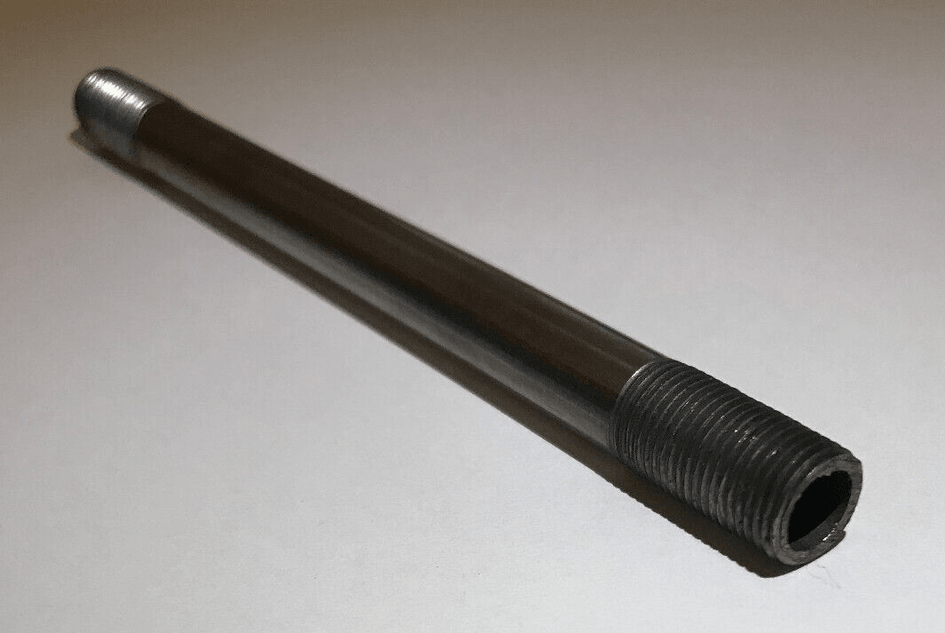 New 6 1/4" Seamless Steel Threaded Lamp Pipe, Rod, 1/8 IP (3/8") #SP307 - Stone Door Lamps