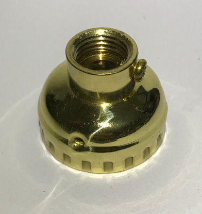 New Leviton Brand Brass Socket Cap With Set Screw, 1/4IP (1/2")  Polished SC300M