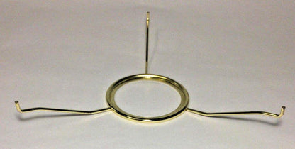 10" Fitter Brass Plated Tripod Shade Holder For Central Draft, Rayo Burners 716 - Stone Door Lamps