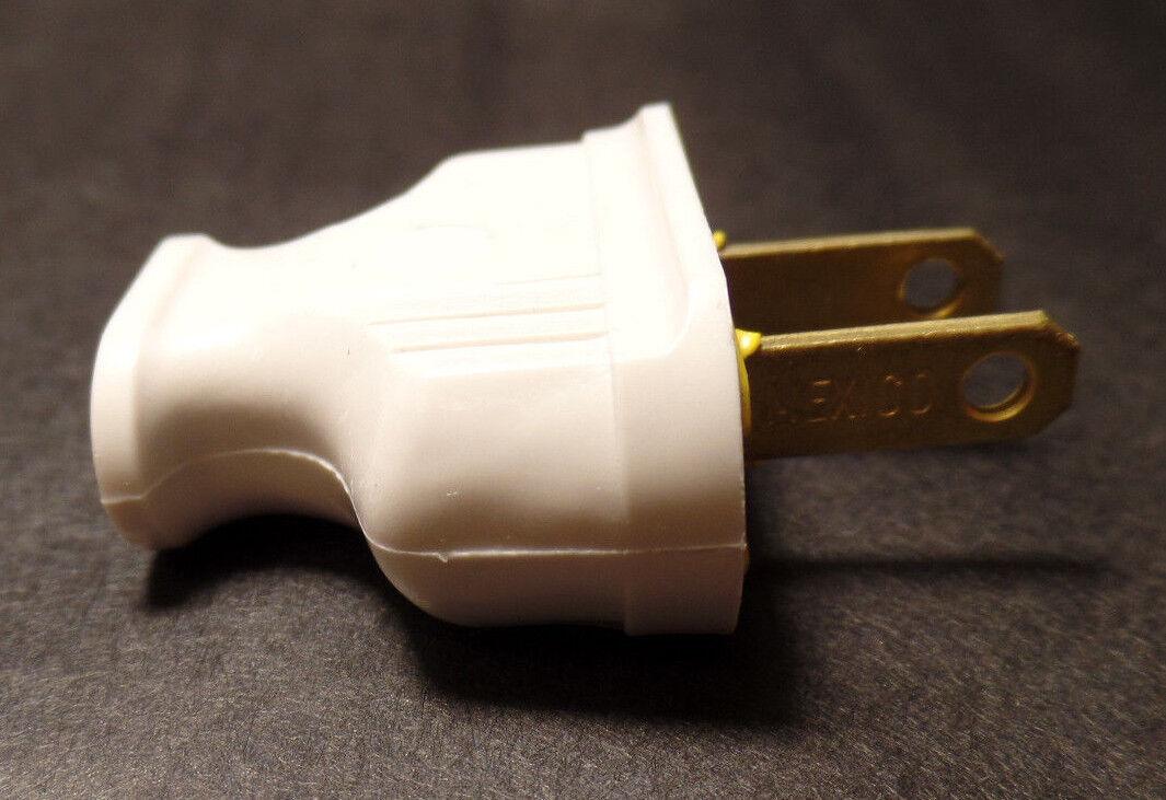 New White Heavy Bakelite Plug, Early Electric Style, Lamp Part,U.L.Listed #BP535 - Stone Door Lamps