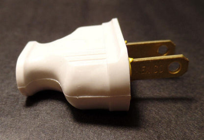 New White Heavy Bakelite Plug, Early Electric Style, Lamp Part,U.L.Listed #BP535 - Stone Door Lamps