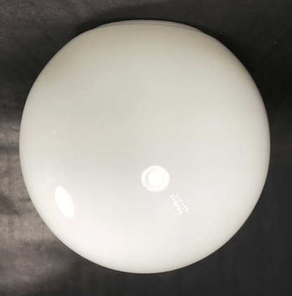 New 8" White Opal Glass Neckless Ball Pendant Shade, 4" Top Opening, USA, #BS856 - Stone Door Lamps